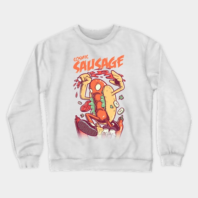 Cosmic Sausage Crewneck Sweatshirt by wehkid